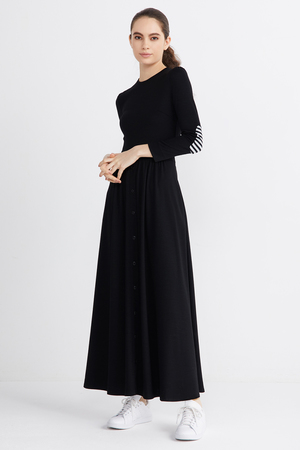 Borders At Balcony ボーダーズ アット バルコニー ウィークエンドマキシドレス ブラック の通販 Elleshop エル ショップ