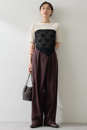 Whim Gazette(ウィム ガゼット)｜ラップデニムパンツ/ブラウン の通販