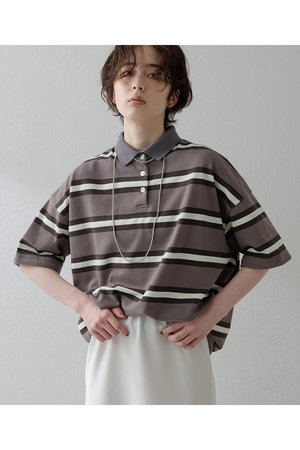 Whim Gazette(ウィム ガゼット)｜【THE PAUSE】ボーダーBIGポロシャツ