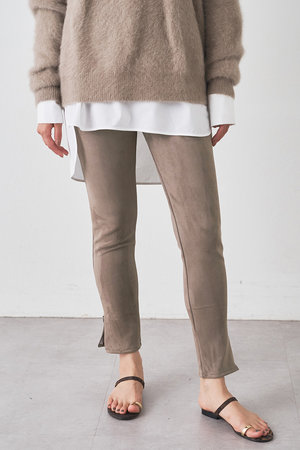 Whim Gazette(ウィム ガゼット)｜レギンスZIPパンツ/モカ の通販