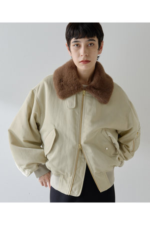 Whim Gazette(ウィム ガゼット)｜【THE PAUSE】ファーカラーMA-1