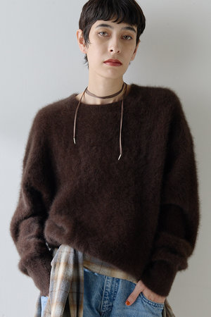 Whim Gazette ダメージフェアアイルニットプルオーバー F ベージュ Whim Gazette ダメージフェアアイルニットプルオーバー F ベージュ