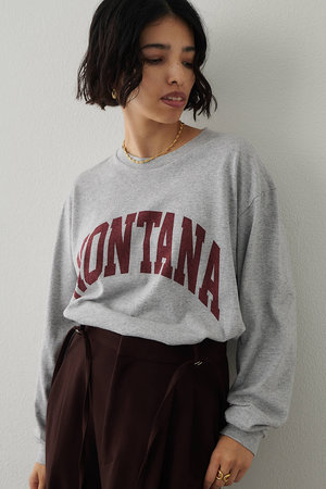 Whim Gazette(ウィム ガゼット)｜MONTANAロングTシャツ/グレー の通販
