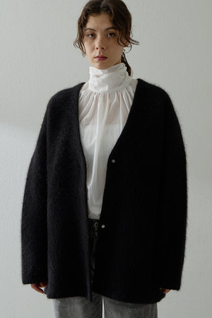 Whim Gazette(ウィム ガゼット)｜セッケツニットジャケット/ブラック