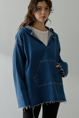 Whim Gazette デニムフーディー Whim Gazette(ウィム ガゼット)｜デニムフーディー/ブルー の通販