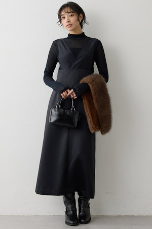 Whim Gazette(ウィム ガゼット)｜【予約販売】ダブルサテンワンピース