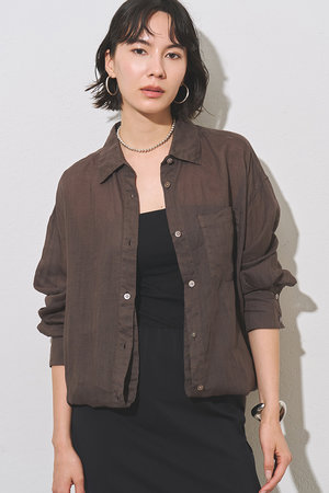 ※専用※美品 ウィム ガゼット 24SS ラミーフレンチシャツ リネン 美品 ウィム ガゼット 24SS 洗える ラミーフレンチシャツ リネン