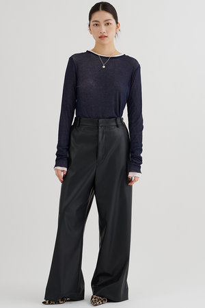 Whim Gazette(ウィム ガゼット)｜【予約販売】レザーライクパンツ