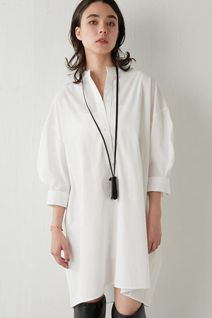 2158A 美品　ウィムガゼット　ロゴ刺繍チュニックコットンシャツ　23SS Whim Gazette(ウィム ガゼット)の刺繍チュニックシャツ通販 | 集英社