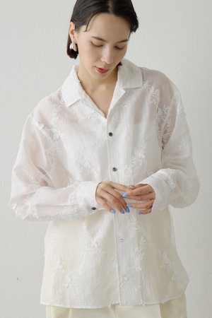 whim gazette ウィムガゼット 24ss リネンシャツ　ホワイト リネンシャツ | Whim Gazette(ウィム ガゼット)レディース | PAL