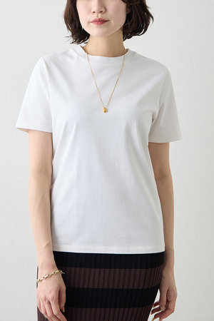 Whim Gazette(ウィム ガゼット)｜スビンコットンTシャツ/オフホワイト