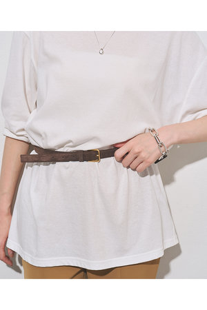 Whim Gazette(ウィム ガゼット)｜【BOTERO】LAID Belt Suede/ブラウン