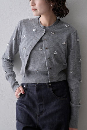 Whim Gazette(ウィム ガゼット)｜【予約販売】ビーズ刺しゅうニット