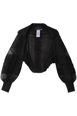 新品HELIOPOLE エリオポール ストローヤーンドルマンショートカーディガン 新品HELIOPOLE エリオポール ストローヤーンドルマンショート