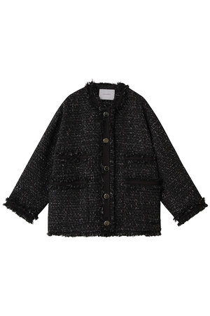 HELIOPOLE(エリオポール)｜ツイードブルゾン/ブラック の通販