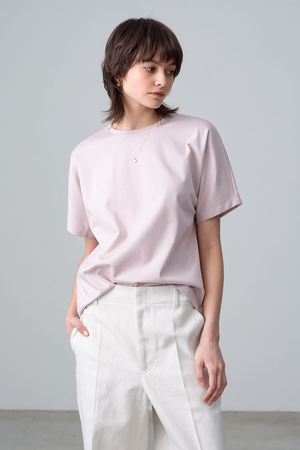 公式特売ebure エブール　クルーネックTシャツ　ピンク　新品　完売　ロンハーマン Tシャツ(半袖/袖なし)