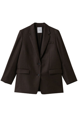 ebure(エブール)｜ハウンドトゥース 2釦シングルジャケット/ブラウン