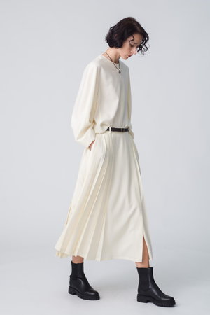 ebure エブール　プリーツラップスカート　レザーストラップ　チェック　38 ebure エブールプリーツラップスカートレザーストラップチェック柄38