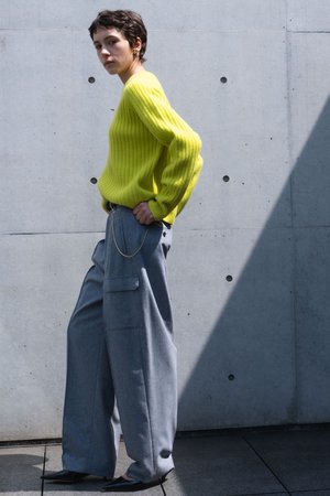 ebure(エブール)｜【予約販売】ウールカシミヤミドルゲージ クルー