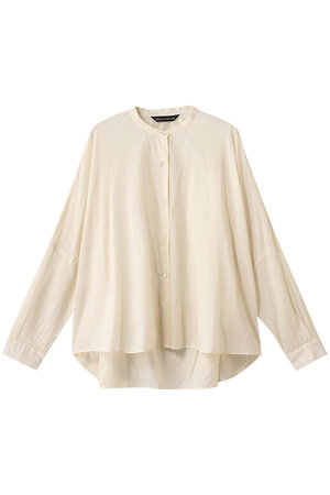 mizuiro ind(ミズイロインド)｜バックギャザーワイドシャツ/ivory の