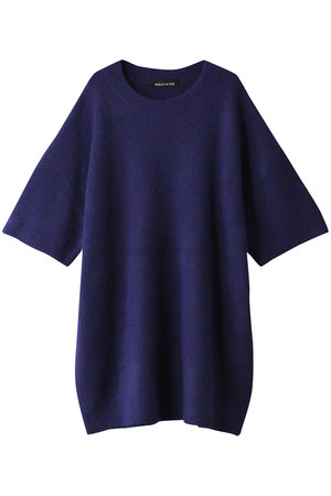 mizuiro ind(ミズイロインド)｜half slv c/neck tunic チュニック/blue 