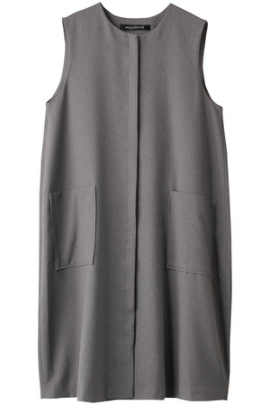 mizuiro ind(ミズイロインド)｜front fly cocoon gilet ジレ/l.gray の通販