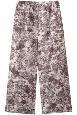 【mizuiro ind】レオパードプリントワイドサルエルパンツ ベージュ　2 mizuiro ind】レオパードプリントワイドサルエルパンツ ベージュ 2