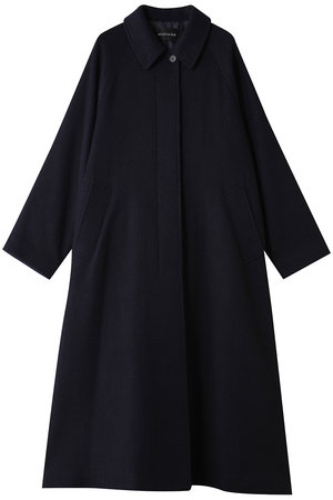 mizuiro ind(ミズイロインド)｜ウール混バルマカーンコート/navy の
