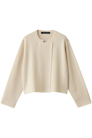 mizuiro ind(ミズイロインド)｜ダブルブレストカーディガン/ivory の