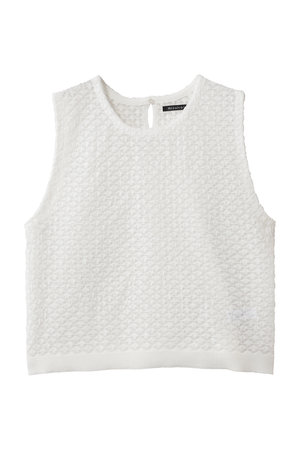 mizuiro ind(ミズイロインド)｜patterned sheer vest ベスト/off white