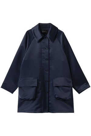 mizuiro ind(ミズイロインド)｜satin dolman coat コート/navy の通販