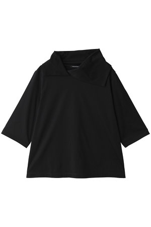 mizuiro ind(ミズイロインド)｜drape collar P/O プルオーバー/black