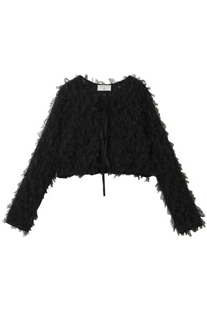 leur logette ルール ロジェット Fancy wool cardigan ファンシーウールカーディガン 20503 ブラック 1 leur logette - leur logette ルール ロジェット Fancy wool cardigan