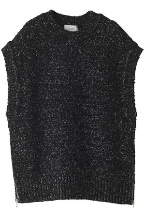 CLANE(クラネ)｜SIDE ZIP TWEED KNIT VEST/ニットベスト