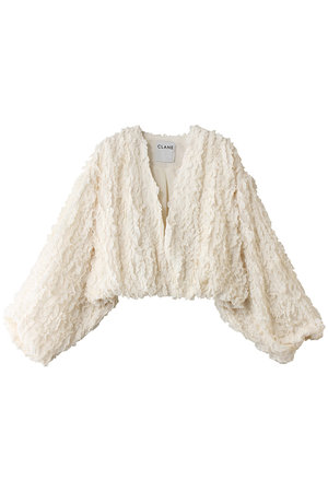 CLANE(クラネ)｜TOPSTITCHED FRILL BOLERO/IVORY の通販｜ELLESHOP