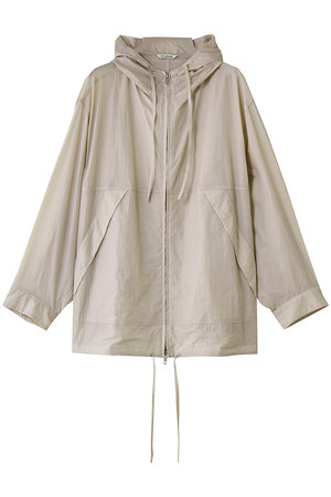 CLANE(クラネ)｜CRINKLED SHEER NYLON ZIP UP HOODIE/BEIGE の通販