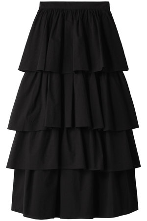 CLANE(クラネ)｜FRILL TIERED SKIRT スカート/ブラック の通販｜ELLESHOP・(エル・ショップ)