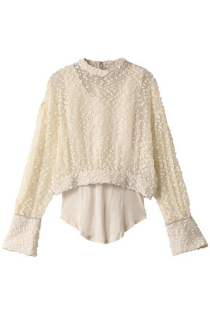 CLANE(クラネ)｜SNOW DOT JACQUARD TOPS/トップス/IVORY ...