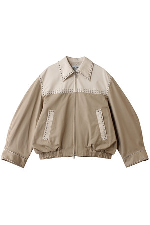 CLANE(クラネ)｜W COLOR STUDDED DRIZZLER JACKET ブルゾン/BEIGE の