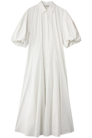 CLANE(クラネ)｜FORM SLEEVE PANEL LINE SHIRT ONEPIECE/WHITE の通販