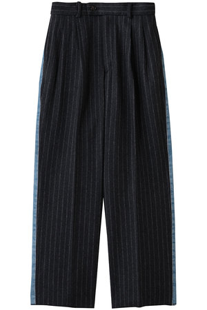 INSCRIRE(アンスクリア)｜Combine Two パンツ/ストライプ×デニム の