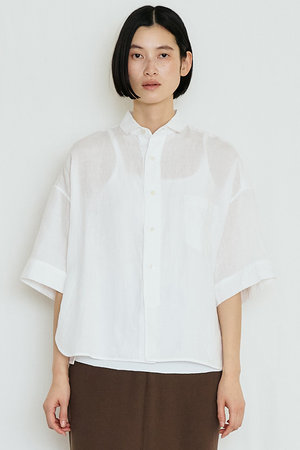TICCA(ティッカ)｜リネン半袖シャツ/ホワイト の通販｜ELLESHOP・(エル