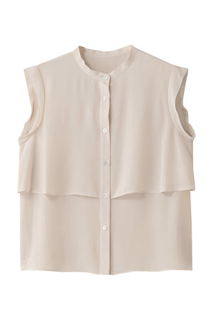 allureville(アルアバイル)｜ジョーゼットオーバーラップブラウス