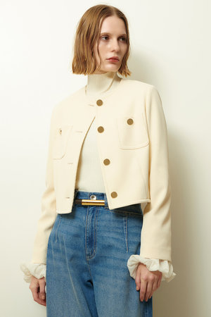 allureville(アルアバイル)｜ダンボールジャージノーカラージャケット