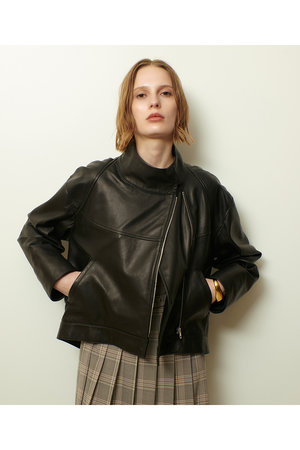 allureville(アルアバイル)｜レザーブルゾン/ブラック の通販