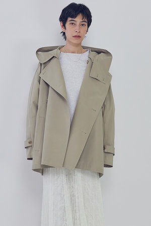 1er Arrondissement タフタショートトレンチコート　ベルト 1er Arrondissement(プルミエ アロンディスモン)｜【予約販売