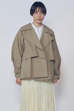 【中古】1er Arrondissement　プルミエ アロンディスモン　ベージュ　日本製　7号　36サイズ　ウールS23＿s-0182-r23 1er Arrondissement 【中古】1er Arrondissement プルミエ アロン