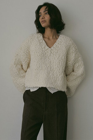 ETRE TOKYO(エトレトウキョウ)｜2wayハンドニットカーディガン/オフ