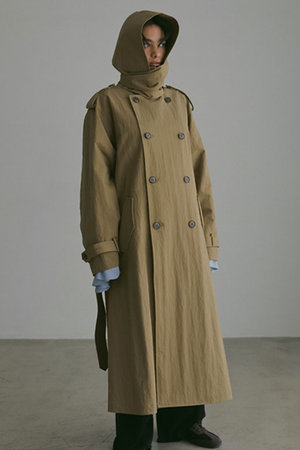 ETRE TOKYO(エトレトウキョウ)｜フードストールロングトレンチコート