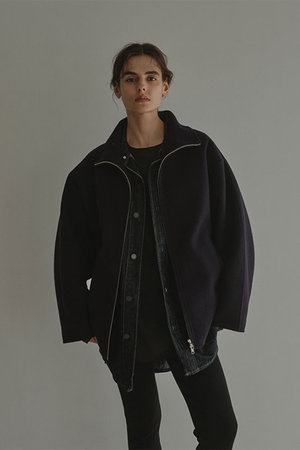 ETRE TOKYO(エトレトウキョウ)｜メルトンスタンドネックリバーブルゾン